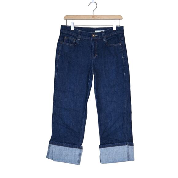 Dkny Denim - DKNY Jeans Womens 6 Cropped Straight Leg Cuffed Jeans